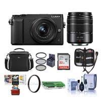 Lumix Dmc-Gx85 Mirrorless Camera Black With Lumix G Vario 12-32mm F/3.5-5.6 & 45-150mm F4.0-5.6 Lenses - Bundle With Camera Case, 32gb