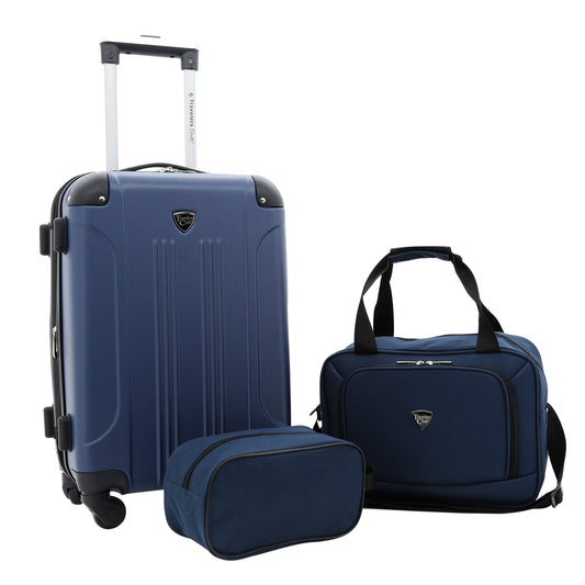 Luggage Chicago Plus 3 Piece Luggage Set Navy