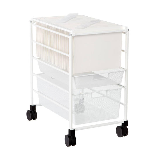 Letter-Size File Cart - Platinum - 14" X 21" X 24-3/4" H - Each