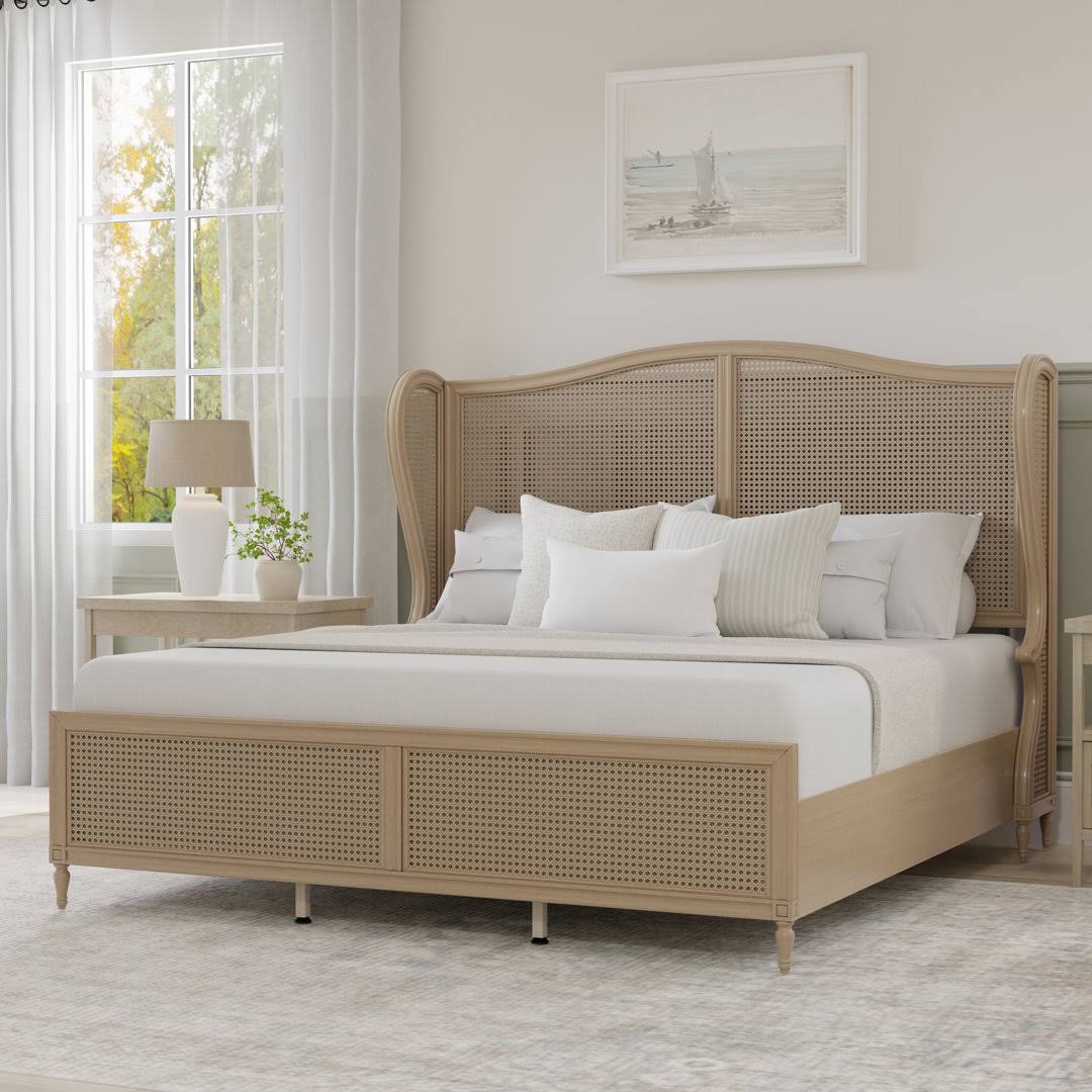 Low Profile Standard Bed Size: King, Color: Medium Taupe