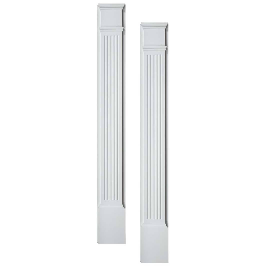 Ltd. Pil5x82 5 1/4"W X 82"H X 1 1/8"P Fluted Pilaster W/ Plinth Block Set Of 2