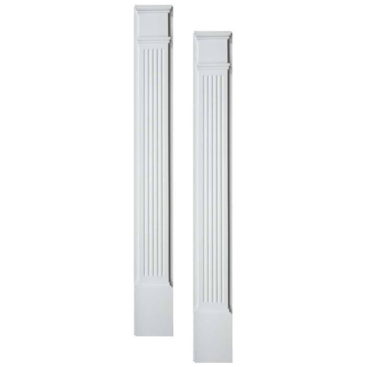 Ltd. Pil5x82 5 1/4"W X 82"H X 1 1/8"P Fluted Pilaster W/ Plinth Block Set Of 2