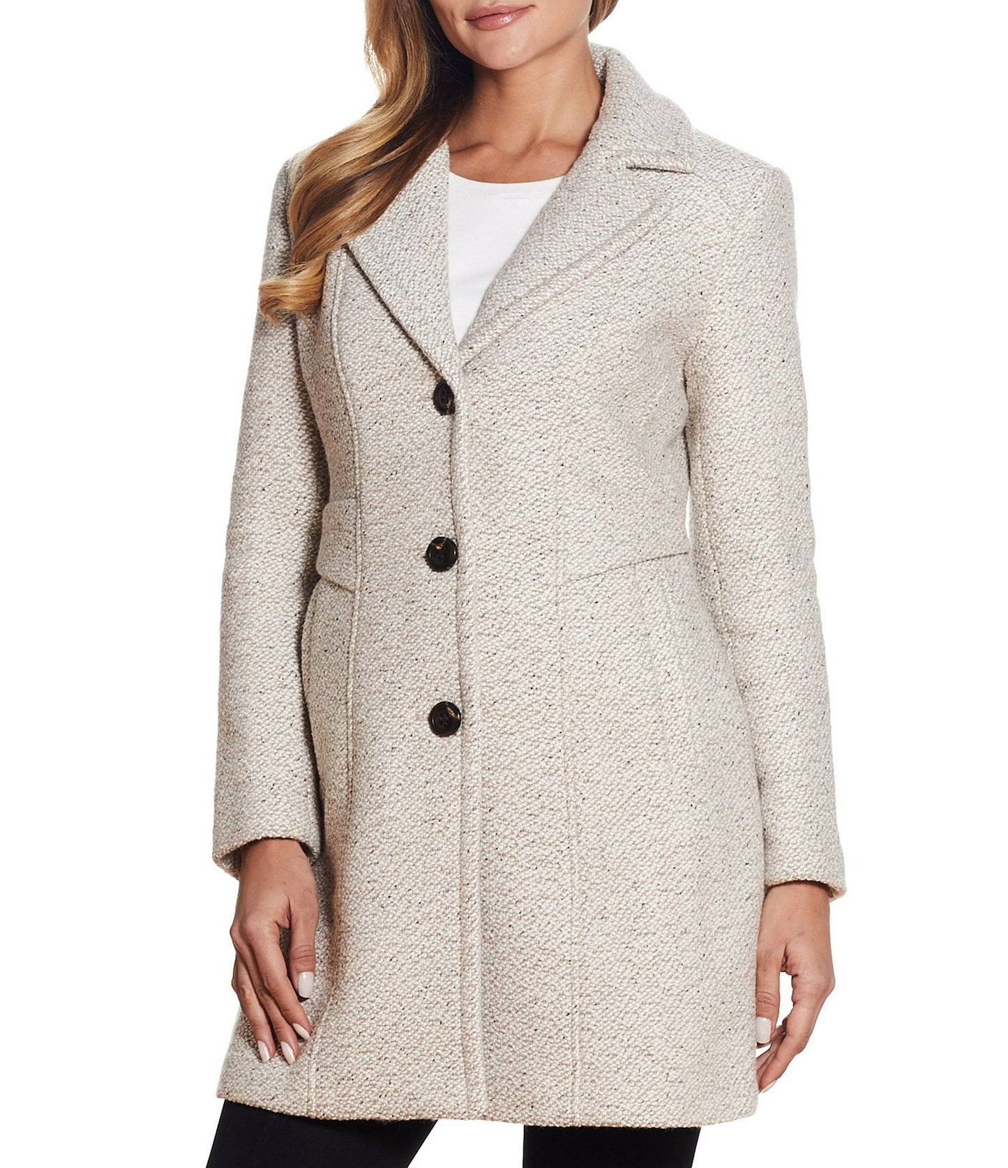 Long Coat In Black/White At Nordstrom, Size Medium