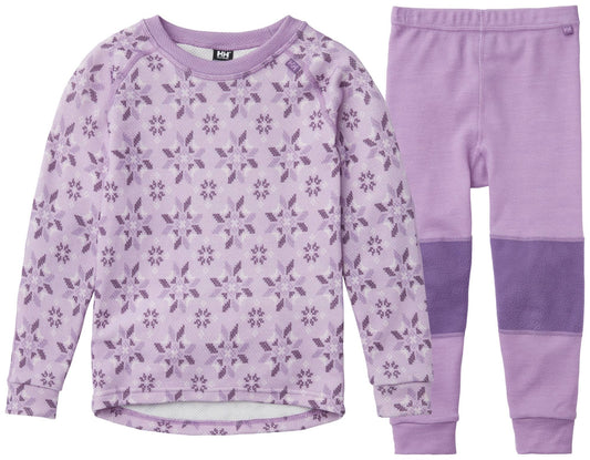 Lifa Merino Kids Baselayer Set (Wisteria Purple)