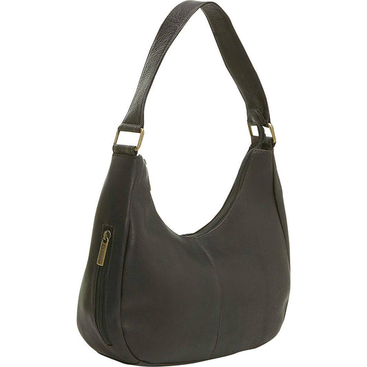 Leather Tr-1090b Classic Hobo Handbag - Cafe