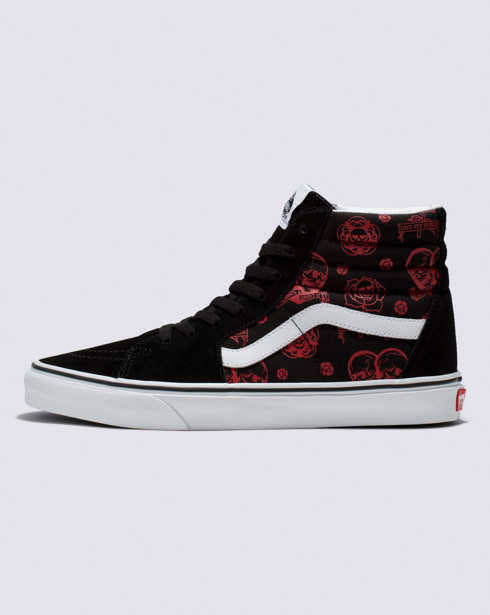 Love You To Death Sk8-Hi Shoe (Black/True White) 10.5 Men = 12.0 Women