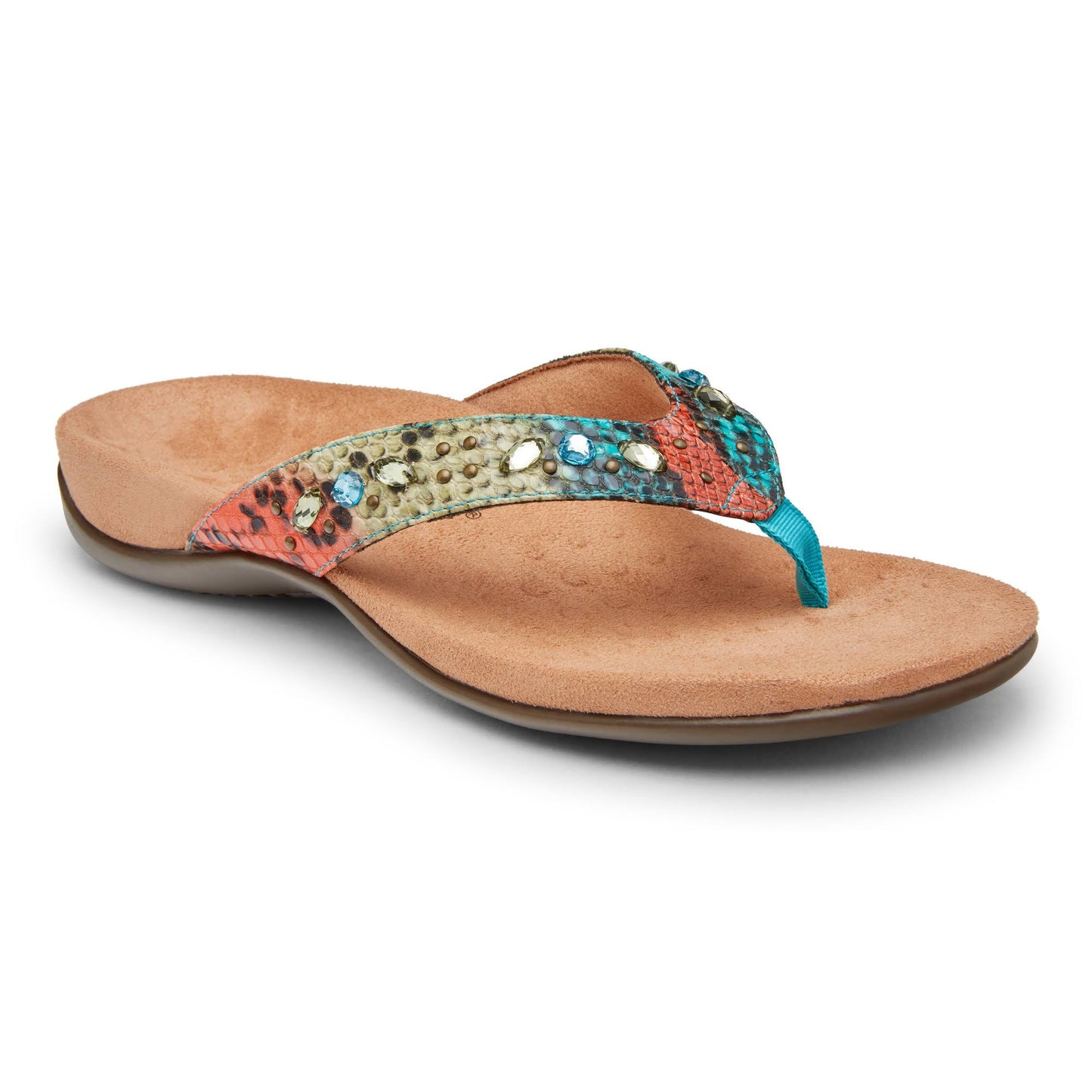 Lucia Toe Post Sandal Blue Teal 8.5