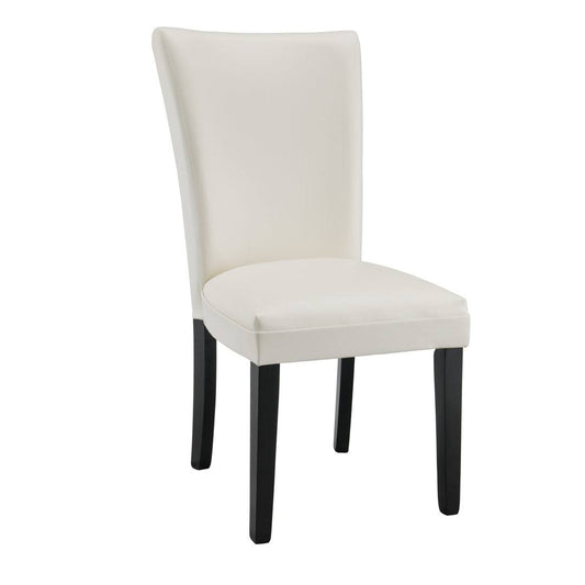 Leather Upholstered Side Chair - Not Real Leather (Set Of 2) Upholstery Color: Cream White