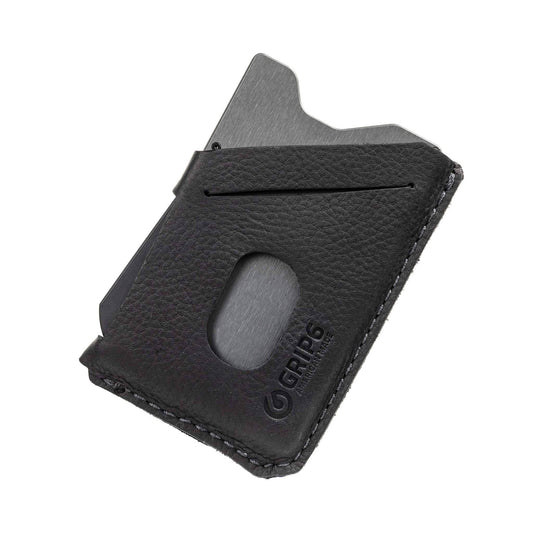 Loop Slim Minimalist Wallets For Men-Gunmetal W/Black Leather, Men's