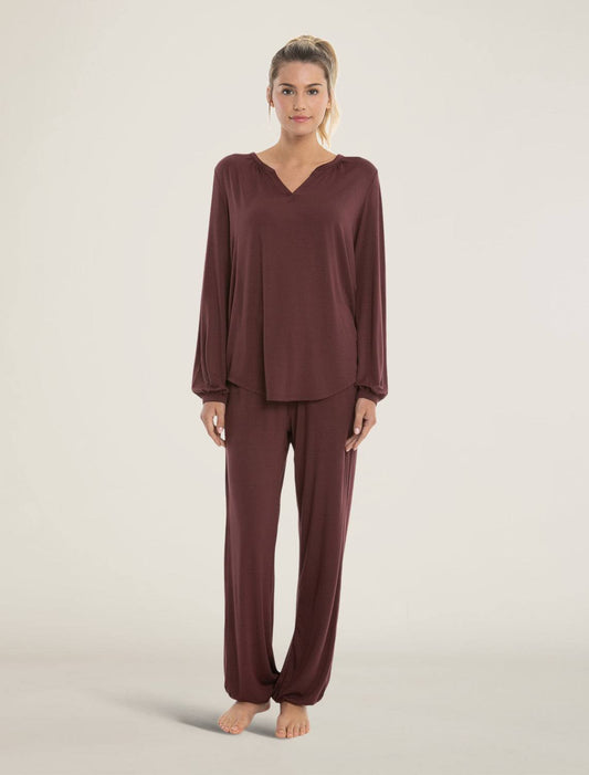 Luxe Milk Jersey Namaste Lounge Set Rosewood / Xs