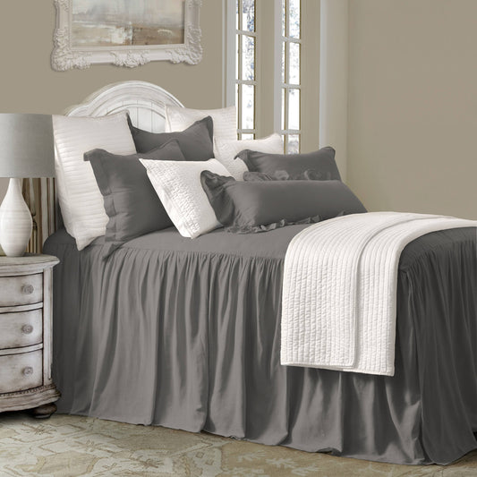 Luna Washed Linen Bedspread Set, Tan, King